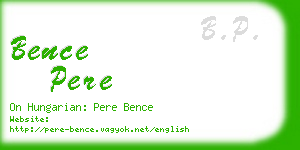 bence pere business card